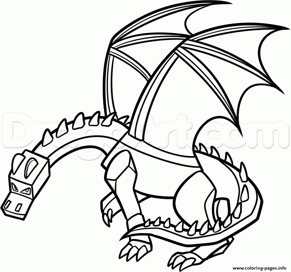 979x918 Coloring Pages Print Minecraft Dragon Coloring Pages Minecraft