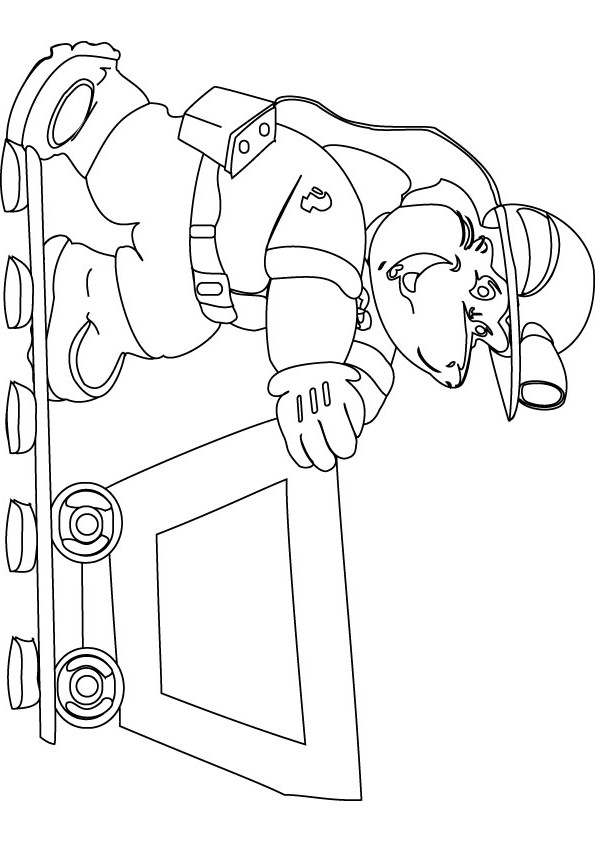 595x842 Coal Miner Free Coloring Page