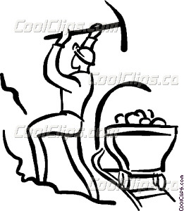 261x300 Coal Miner Vector Clip Art