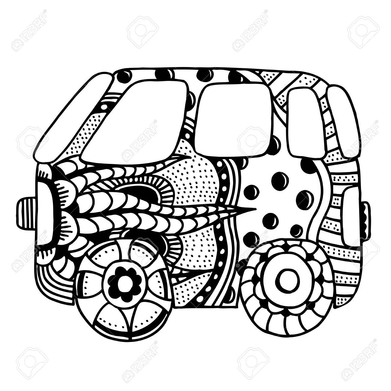 1300x1300 Hippie Vintage Car A Mini Van. Made By Trace From Sketch