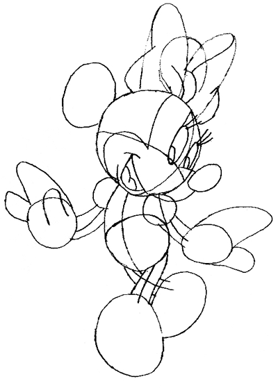 400x559 How To Draw Minnie Mouse With Simple Step By Step Drawing Lesson