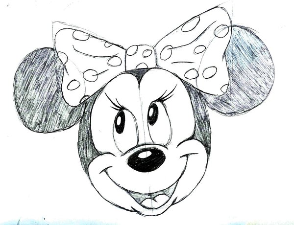 600x460 Mini Mouse Sketch By Xaolin26