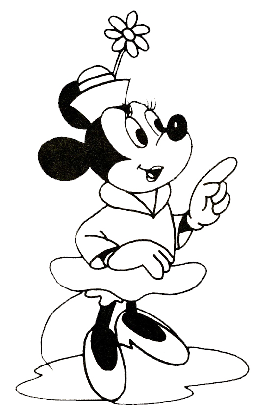 567x850 Minnie Mouse With Her Own Great Coloring Pages Section