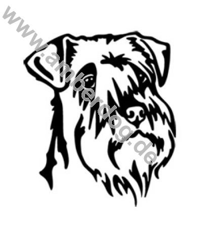 415x480 Miniature Schnauzer Wall Tattoo No. Tk0124, Plastic, 120 X 115 Cm