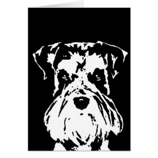 324x324 Black White Schnauzer Cards