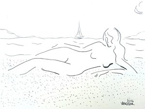 300x225 Minimal Nude Drawings Fine Art America
