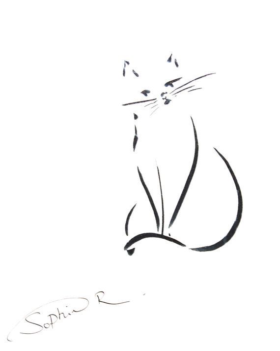 570x713 Pin By On Minimalist Drawing Cat