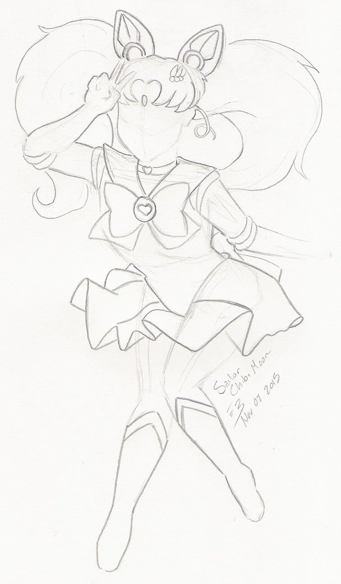 683x1170 Sailor Chibi Moon Minimalist [Sketch] By Empty Brooke