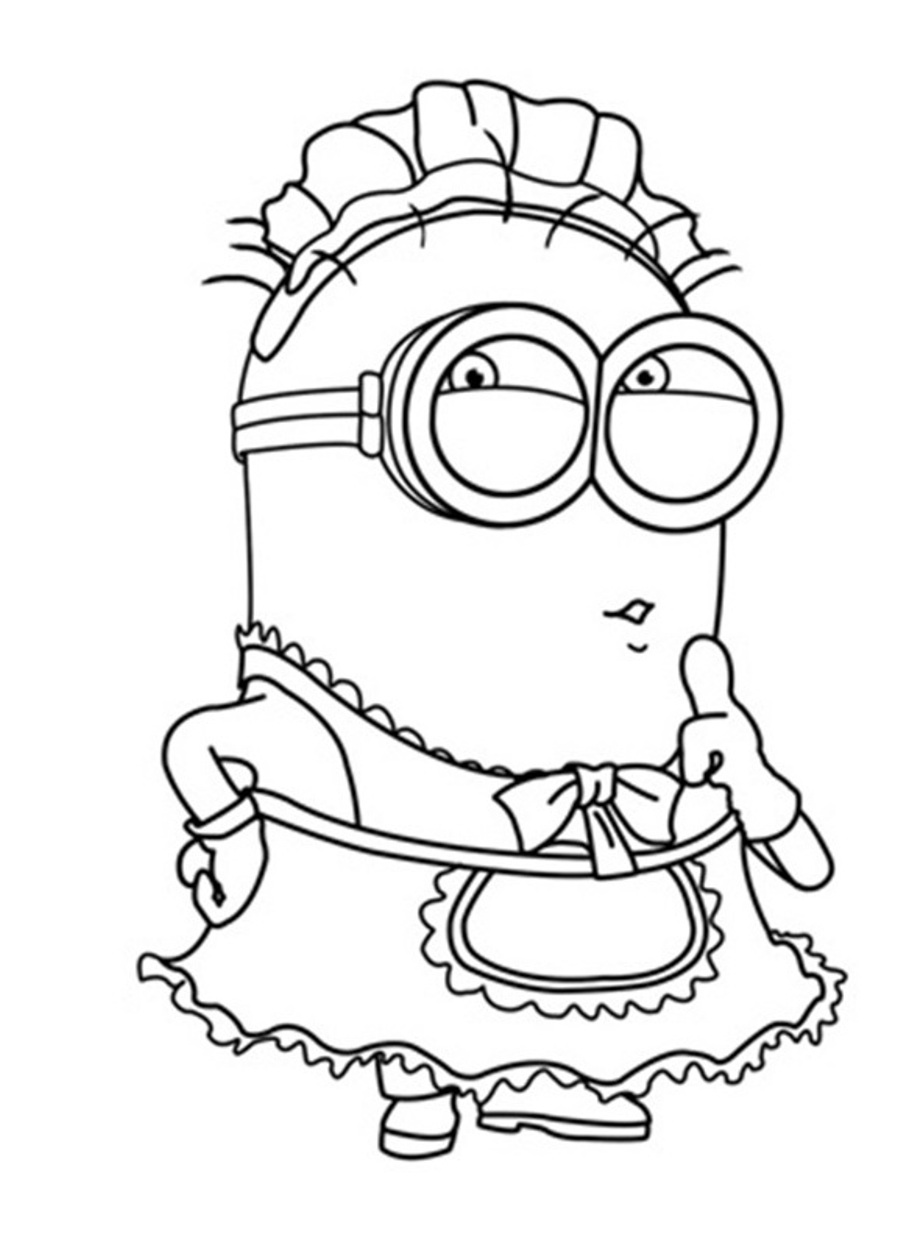 900x1248 Minion Dave Coloring Page In Pages To Print