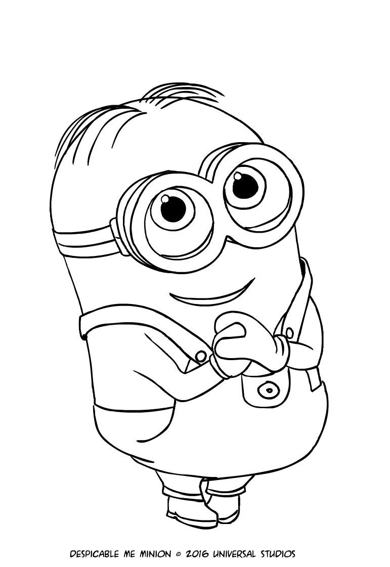 771x1121 Minion Dave Coloring Page