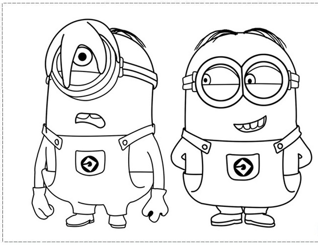 650x500 Minion Coloring Page Despicable Me Preschool To Fancy Draw Image