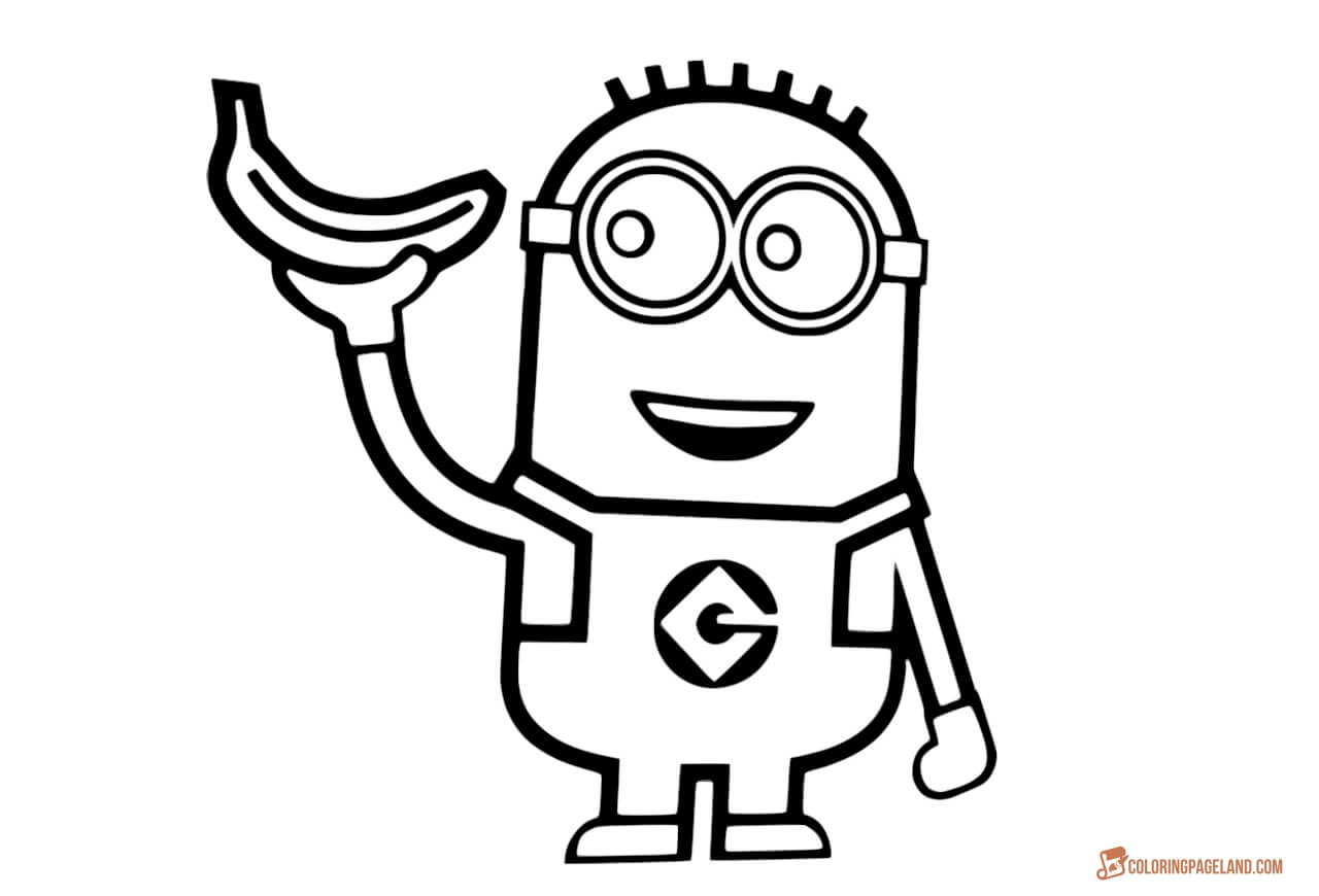 Simple Minion Coloring Pages Coloring Pages