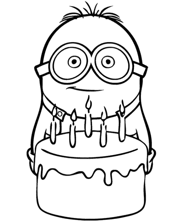 600x740 Minions Coloring Pages Birthday Tags Minions Coloring Pages How