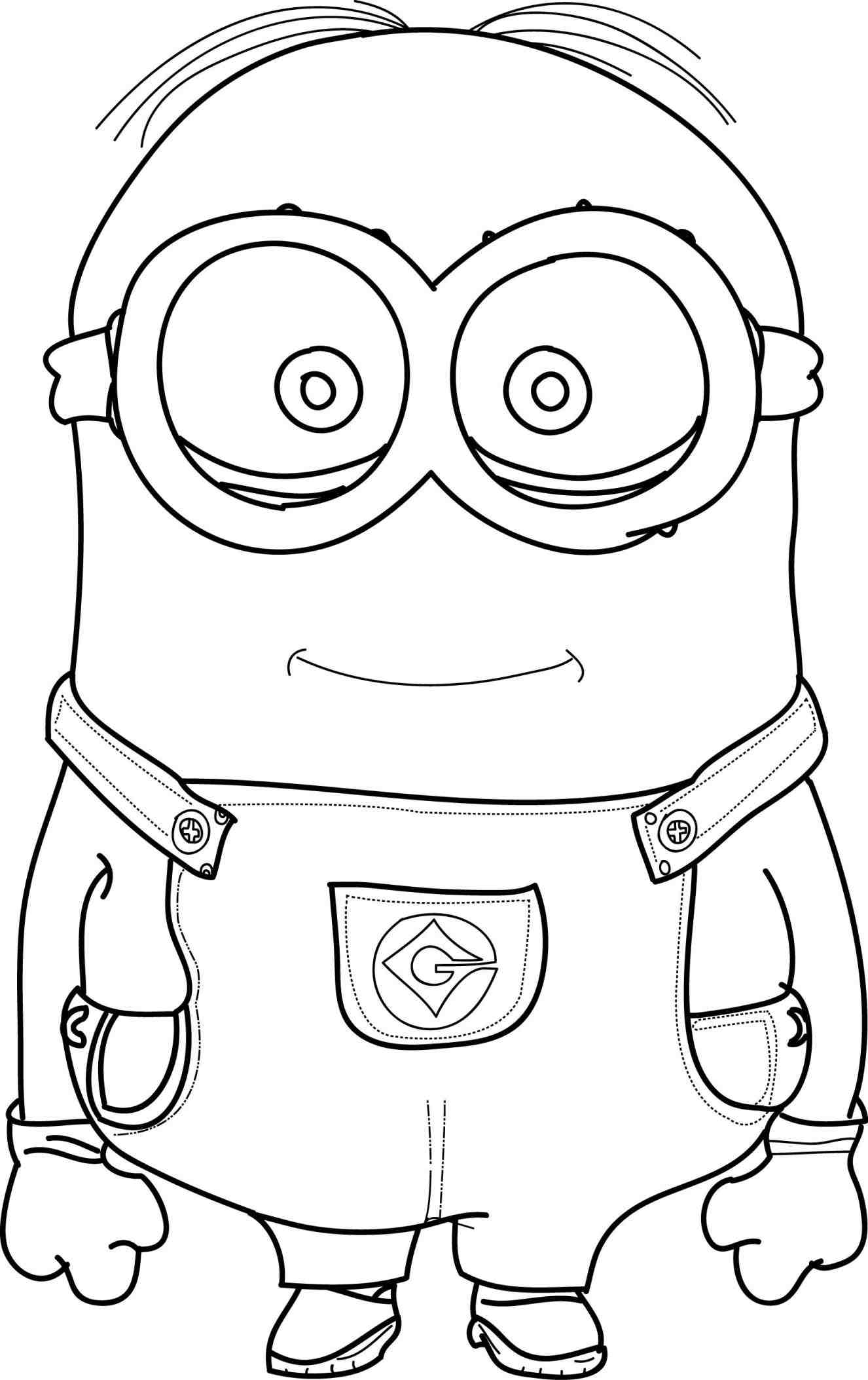 Fonkelnieuw Minion Outline Drawing at GetDrawings | Free download VU-91