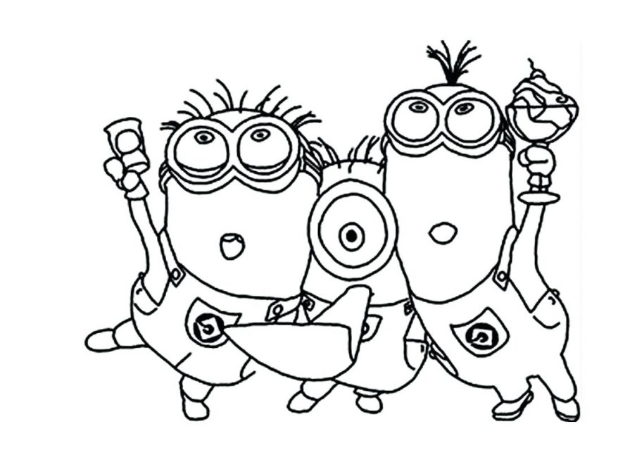 878x656 Minion Coloring Pages Printable Page 40 Various Colouring Free