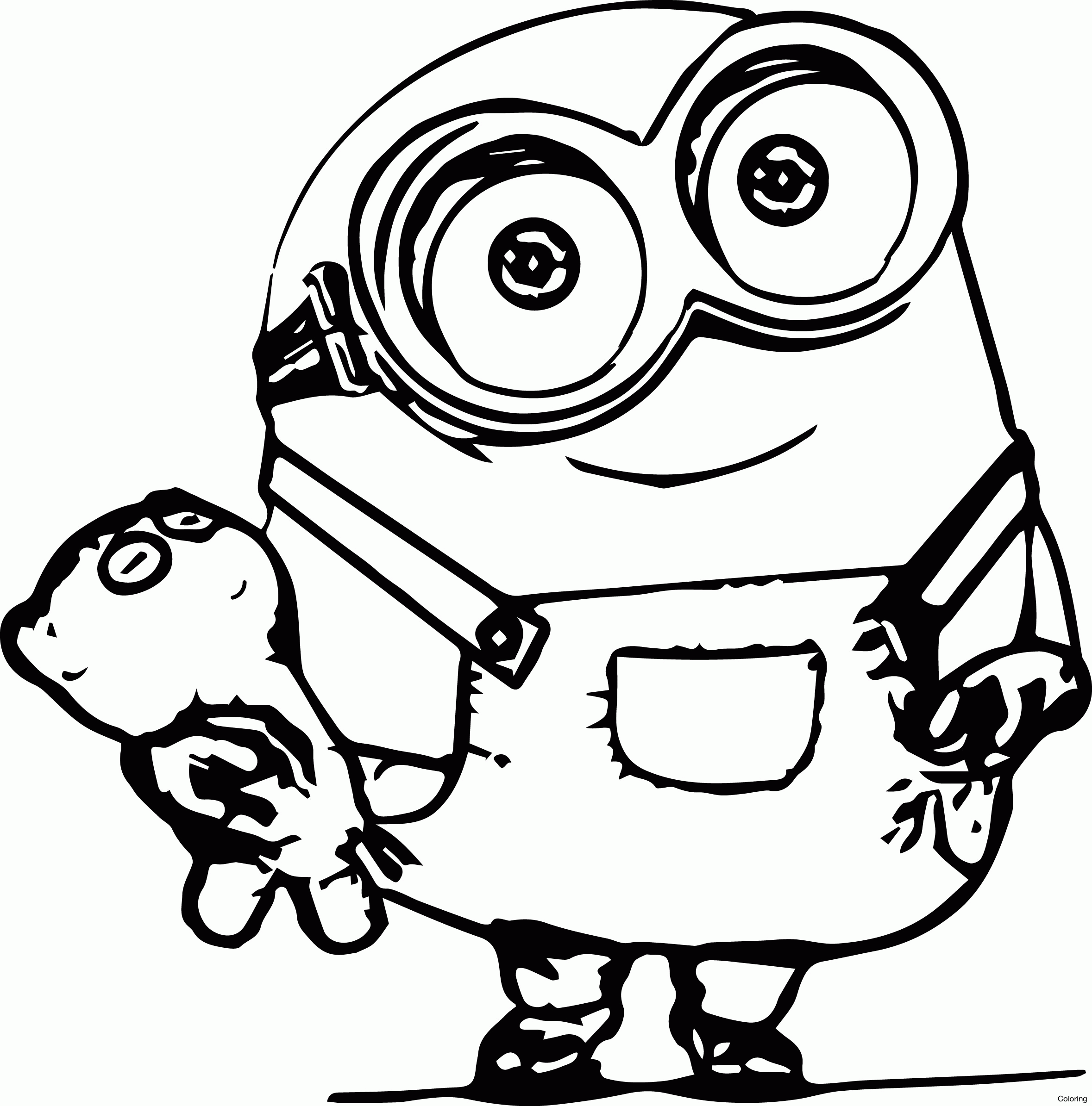 2358x2390 Minions Color Sheet Coloring Minion Pages Free Large Images 11f