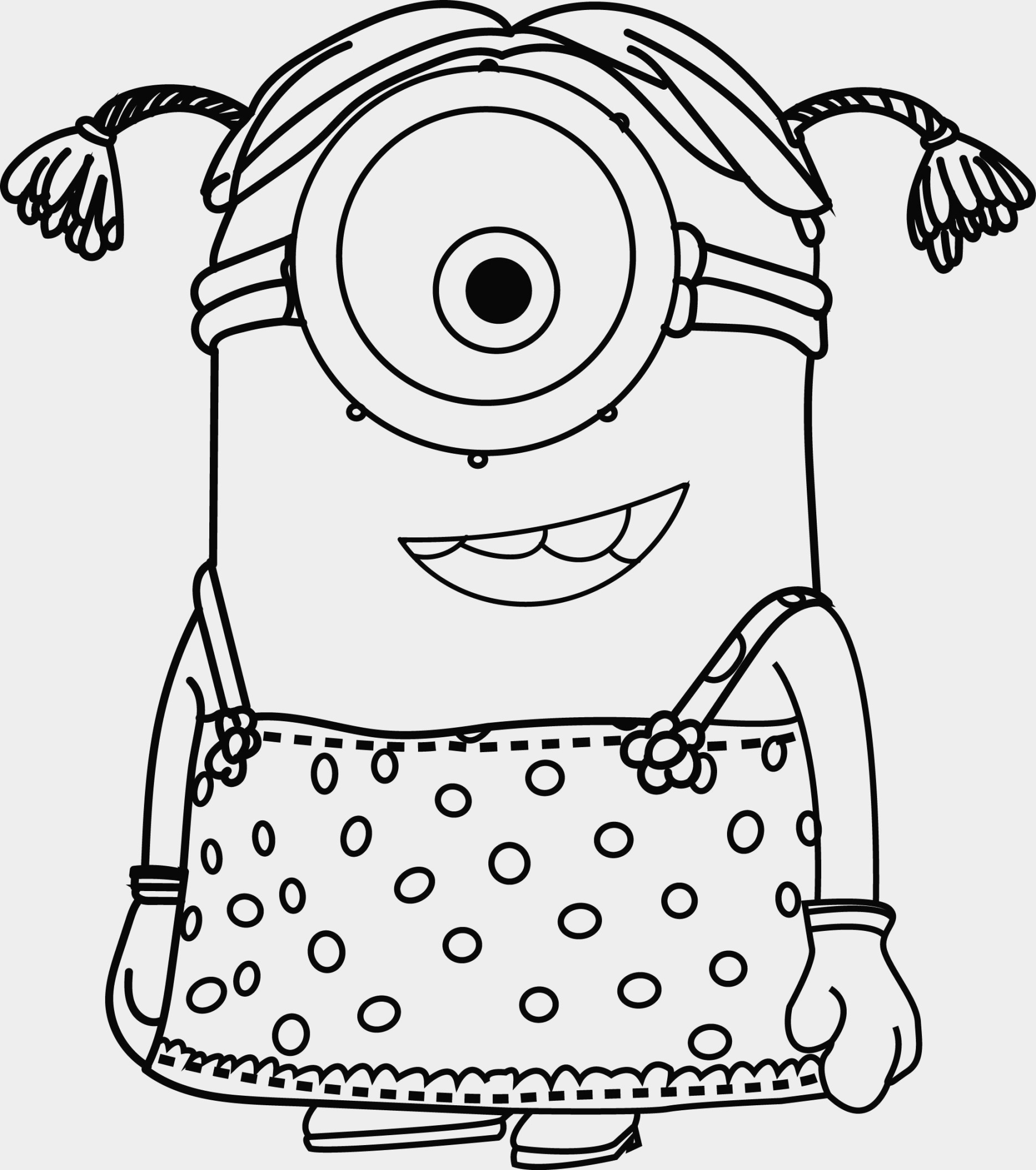 1871x2114 Beautiful Minion Cartoon Coloring Page