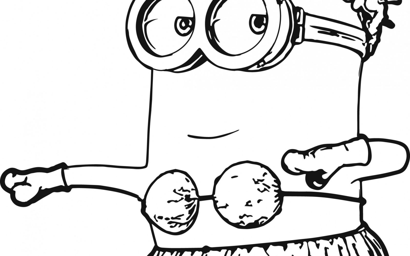 1680x1050 Incredible Minion Coloring Pages With Friends Printable Pictures