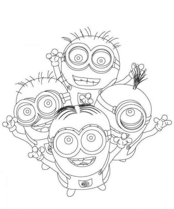 600x719 Despicable Me Coloring Pages Minions