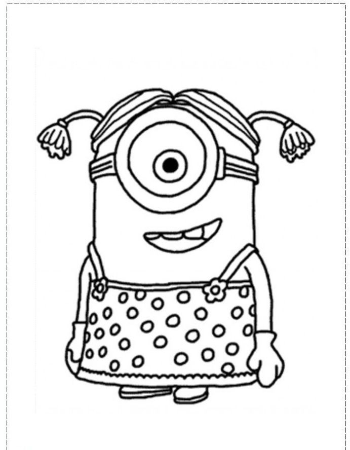 691x888 Minion Coloring Pages