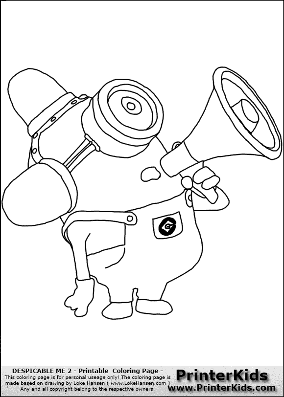 580x812 Despicable Me Minions Coloring Pages