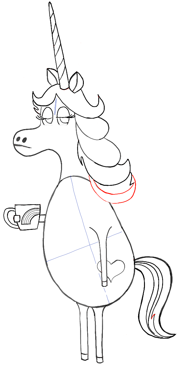 583x1188 How To Draw Rainbow Unicorn From The Minions Movie Step By Step