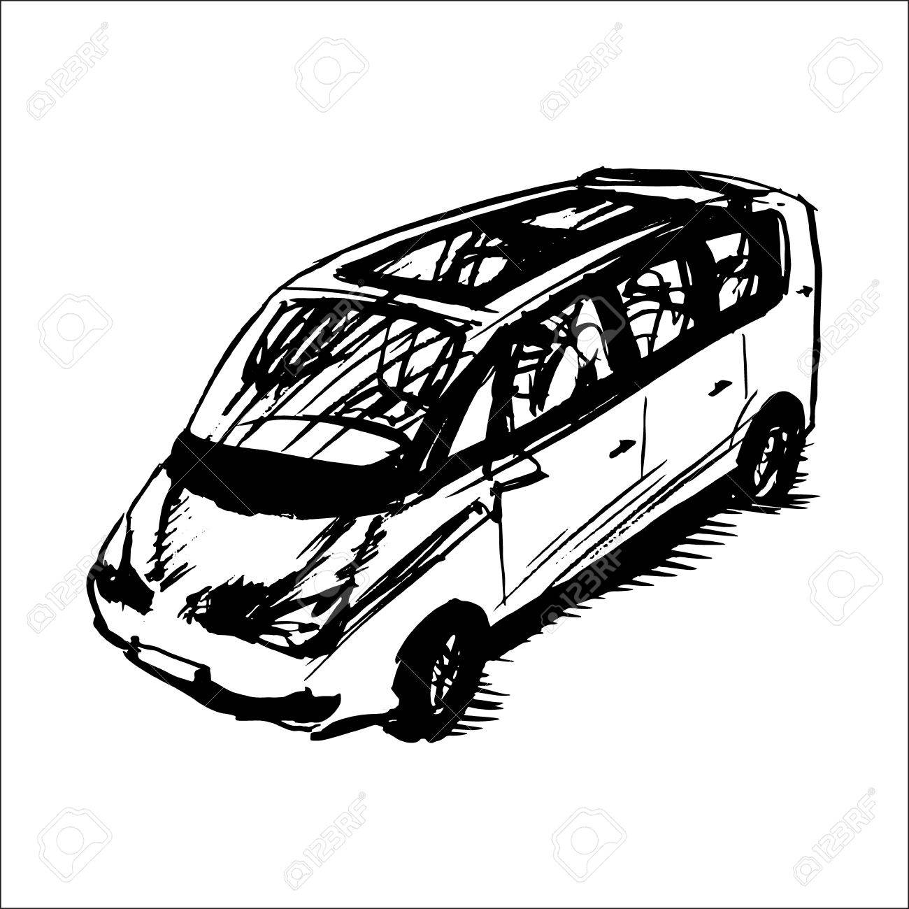 Minivan Drawing at GetDrawings | Free download