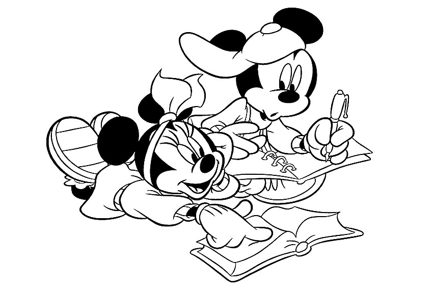 850x567 Mickey And Minnie Mouse Coloring Pages For You To Color