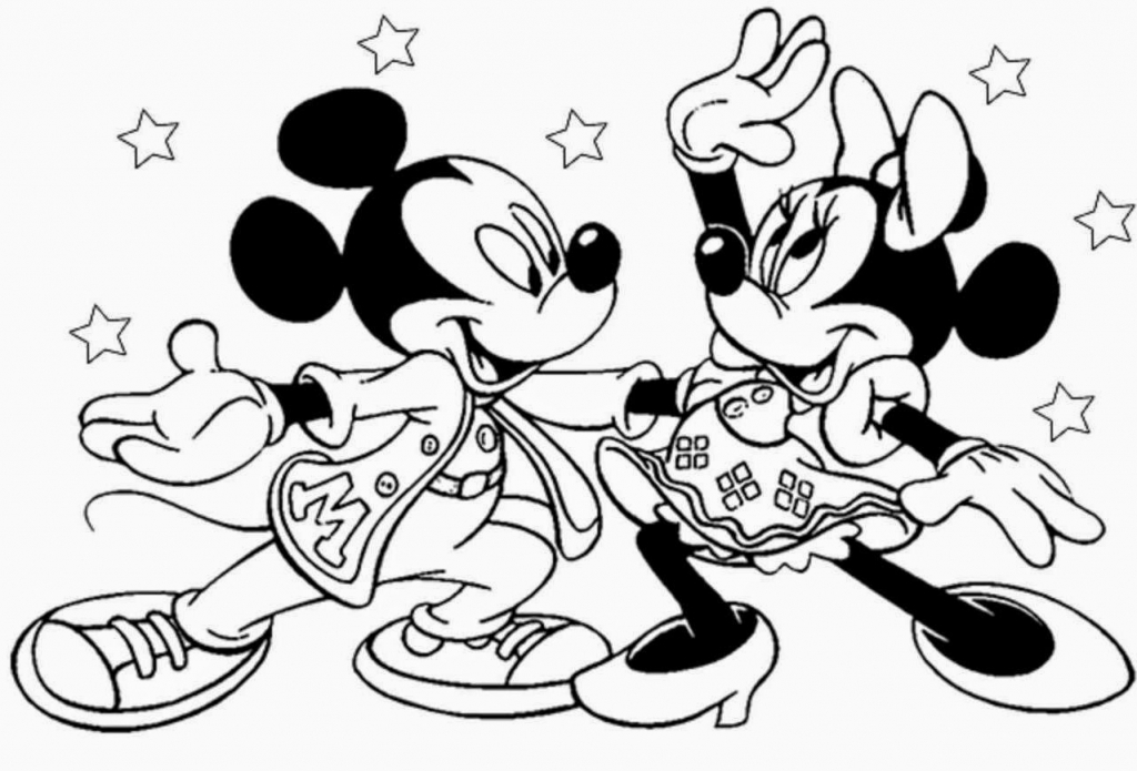 1024x695 Simple Mickey Mouse Drawing Disney Beautiful Lovely Couple Mickey