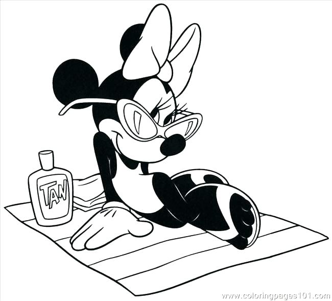 650x589 Mickey And Minnie Coloring Page Mickey And Drawing On Hand Print