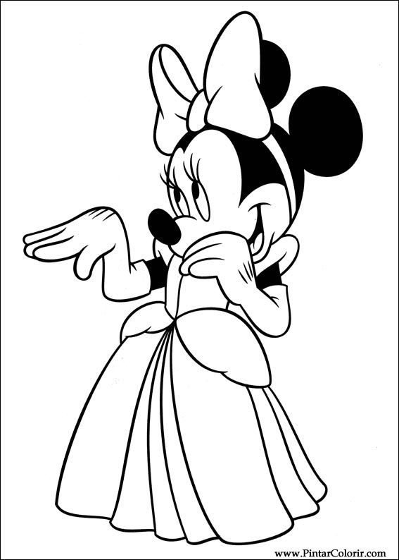 567x794 Drawings To Paint Amp Colour Minnie