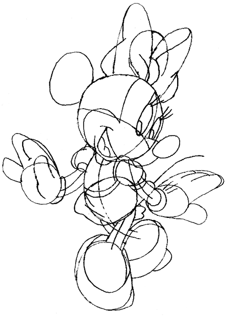 450x625 How To Draw Minnie Mouse With Simple Step By Step Drawing Lesson