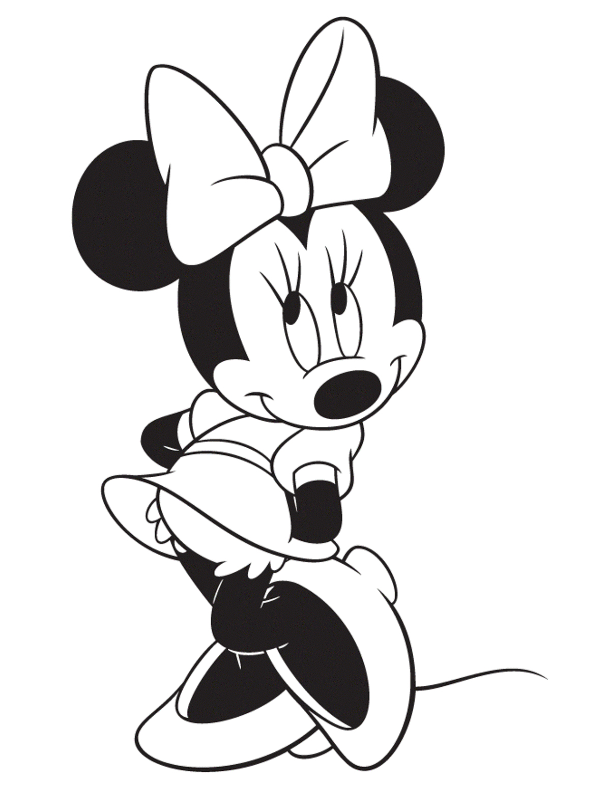 1193x1543 Minnie Mouse Line Drawing Awesome Minnie Mouse Coloring Pages 48