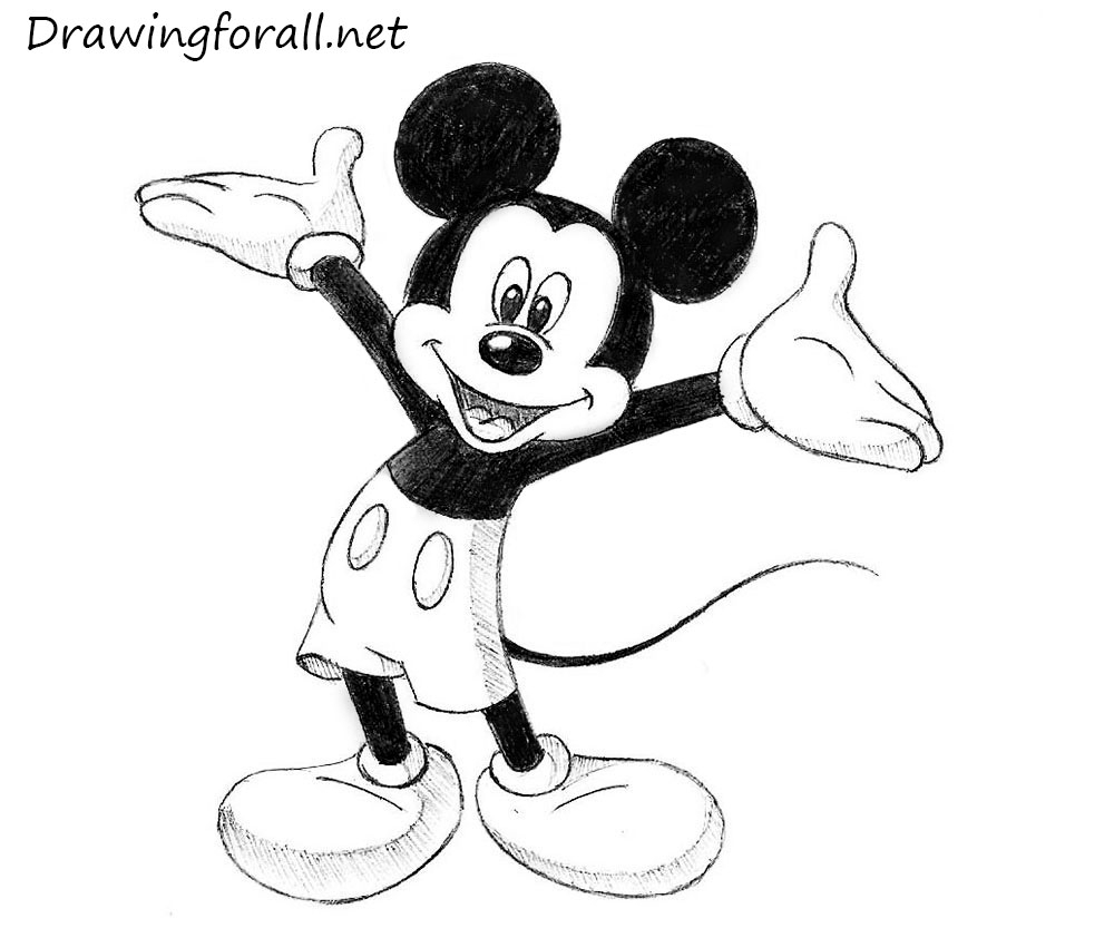 1000x833 Meeky Mouse Pencil Sketch Pencil Drawings Of Mickey And Minnie