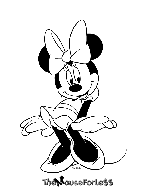 612x792 Drawing Of Minnie Mouse Many Interesting Cliparts