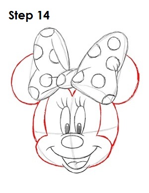 300x388 How To Draw Minnie Mouse