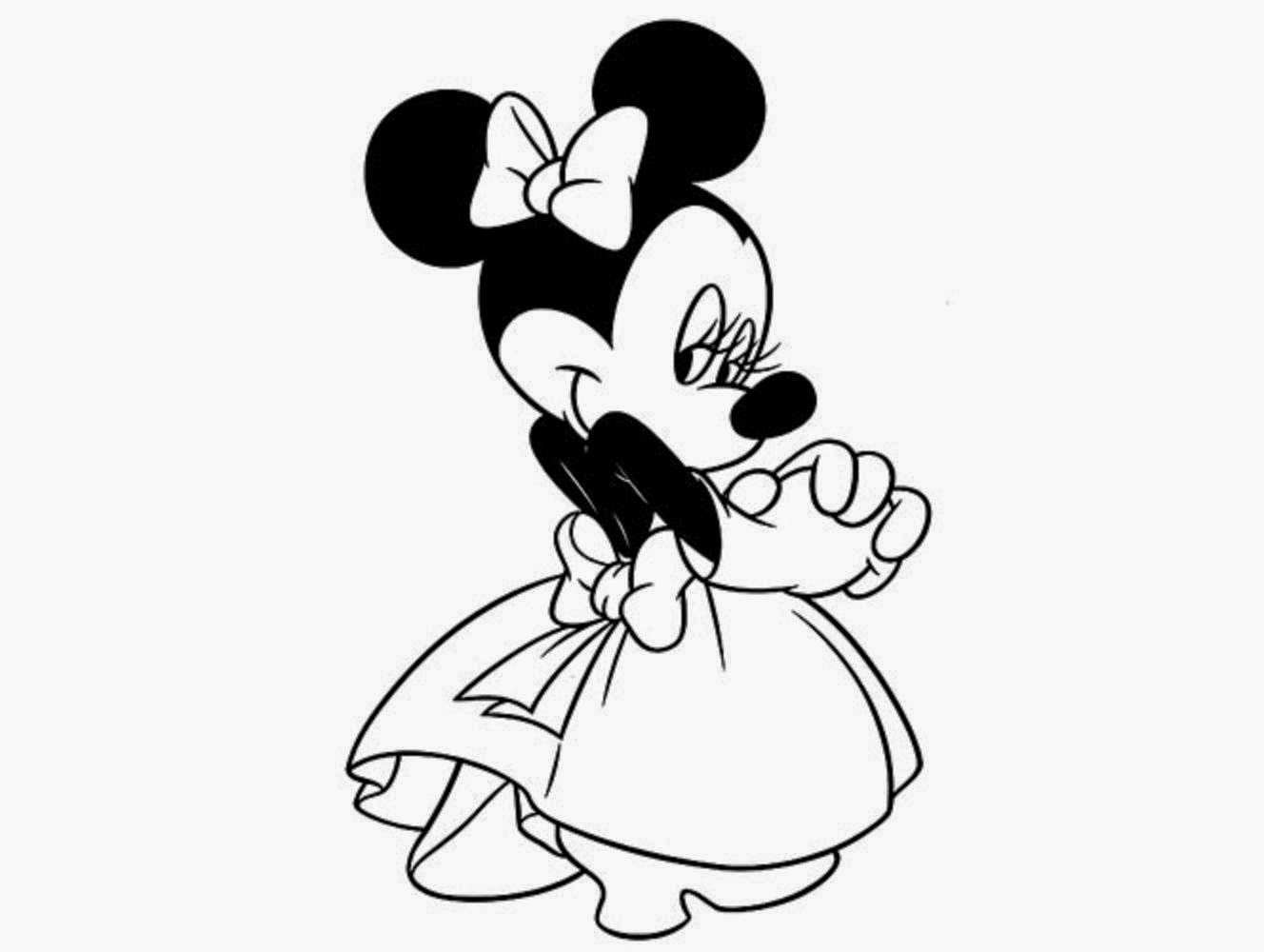 1328x1000 Minnie Mouse Cartoon Drawing