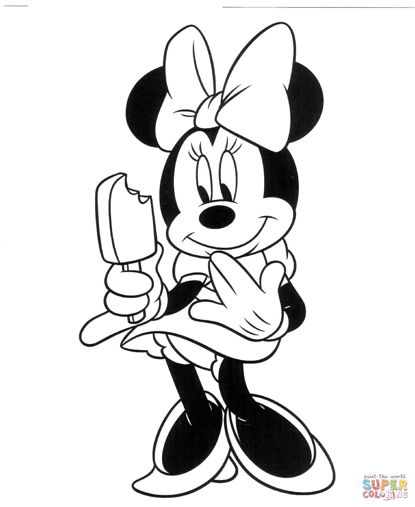 1331x1627 Minnie Mouse Coloring Pages Free Coloring Pages