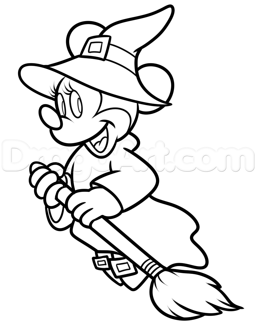 863x1081 Minnie Mouse Drawing Pictures How To Draw Halloween Minnie Mouse