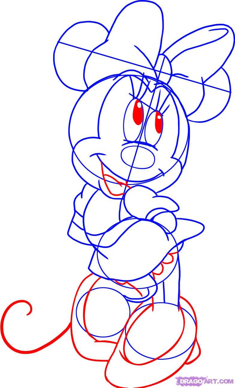 Minnie Mouse Drawing Step By Step at GetDrawings | Free download