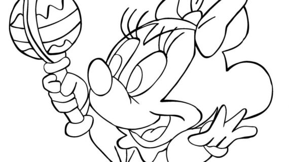 570x320 Minnie Mouse Face Drawing Coloring Pages Draw Minnie Mouse How