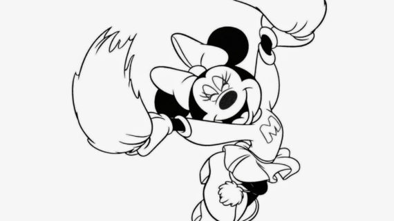 570x320 Minnie Mouse Cartoon Drawing Colour Drawing Free Wallpaper