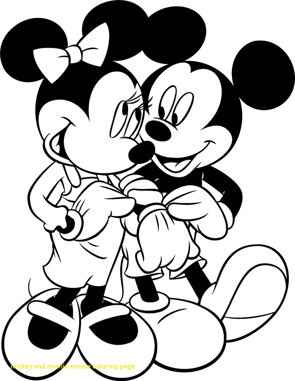 1138x1472 Mickey And Minnie Mouse Coloring Page With Mickey Mouse Amp Friends