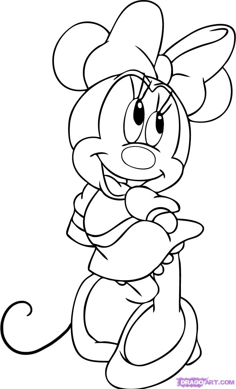 784x1290 Minnie Mouse Face Drawing How To Draw Minnie Mouse, Step By Step