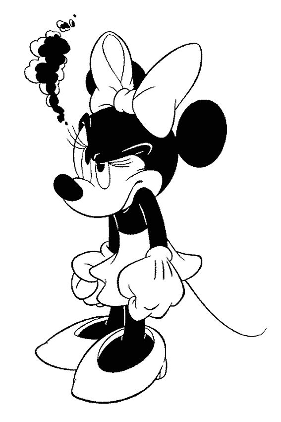 567x850 Minnie Mouse With Her Own Great Coloring Pages Section