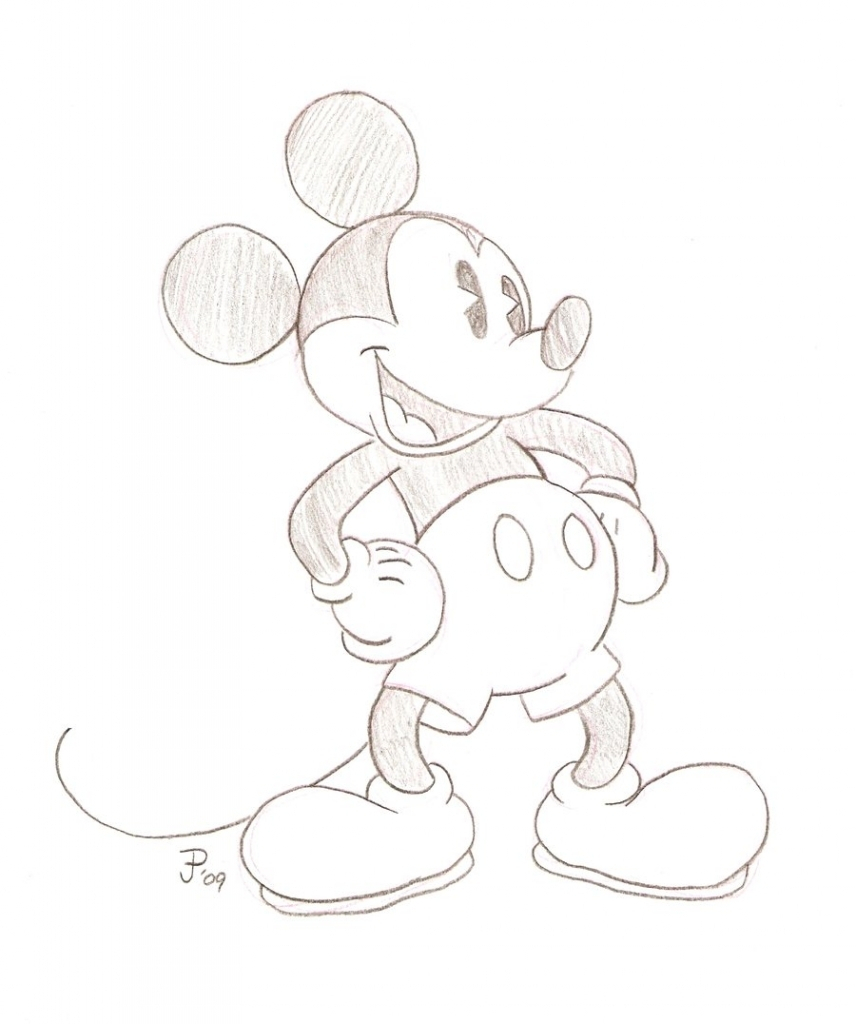856x1024 Mickey Mouse Drawings With Pencil Pencil Drawings Of Mickey