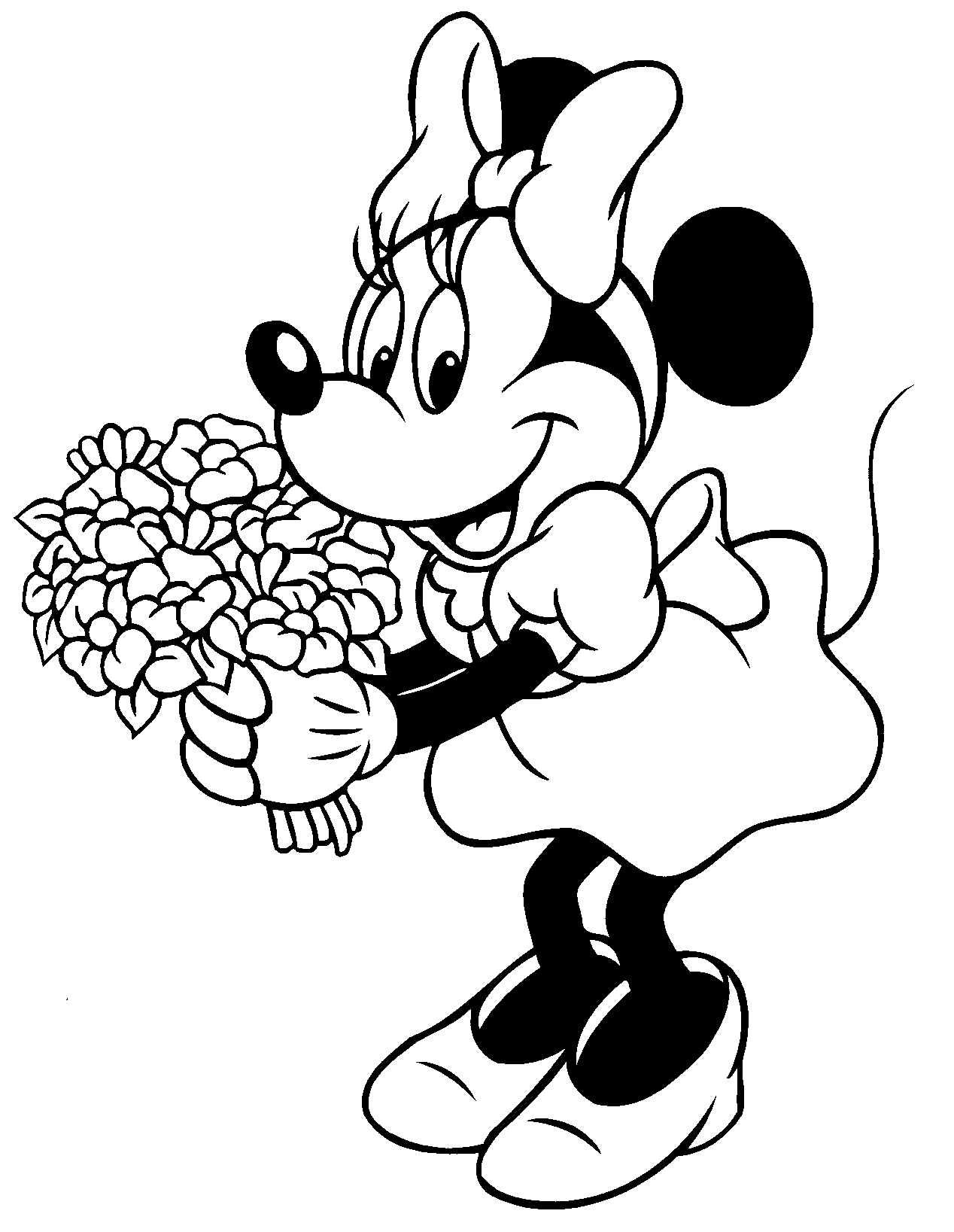 1268x1637 Black And White Minnie Mouse Clipart