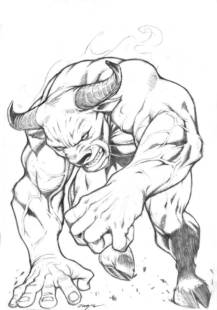 747x1070 Raging Minotaur By Arifdahlan