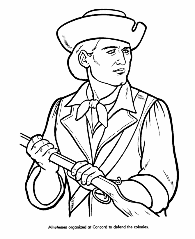 670x820 Usa Printables The Minutemen Coloring Pages