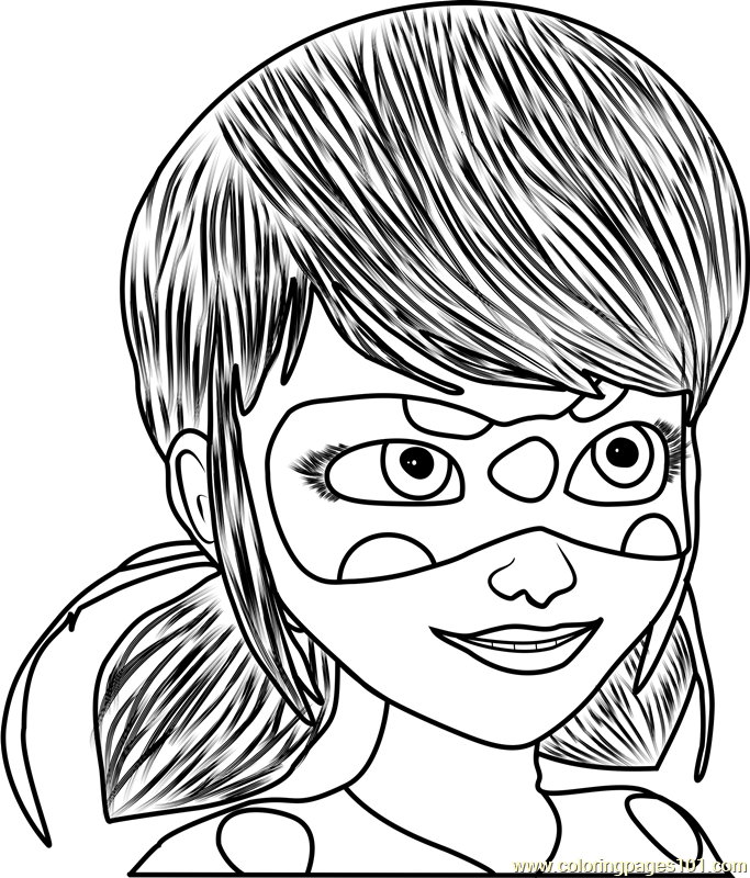 683x800 Miraculous Ladybug Coloring Page